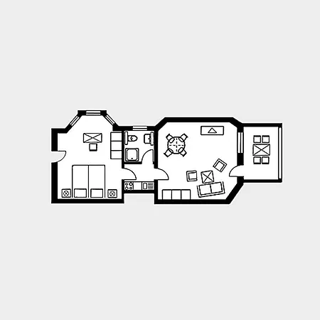Strandvillen - Mit Meerblick, 1 Schlafzimmer Und Balkon Sv-606 * Binz